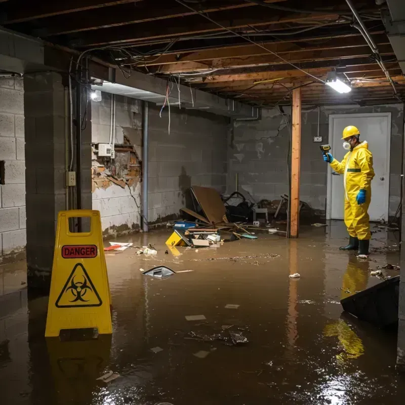 Flooded Basement Electrical Hazard in Westwood, KY Property