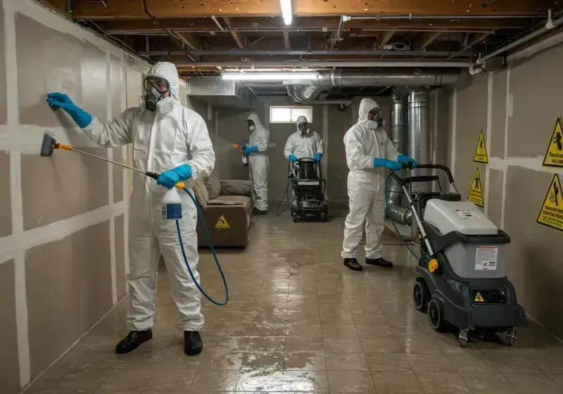 Basement Moisture Removal and Structural Drying process in Westwood, KY